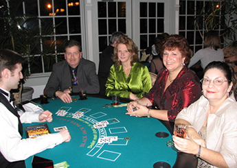 Poker Table on Fundraiser Night in Queens, NY
